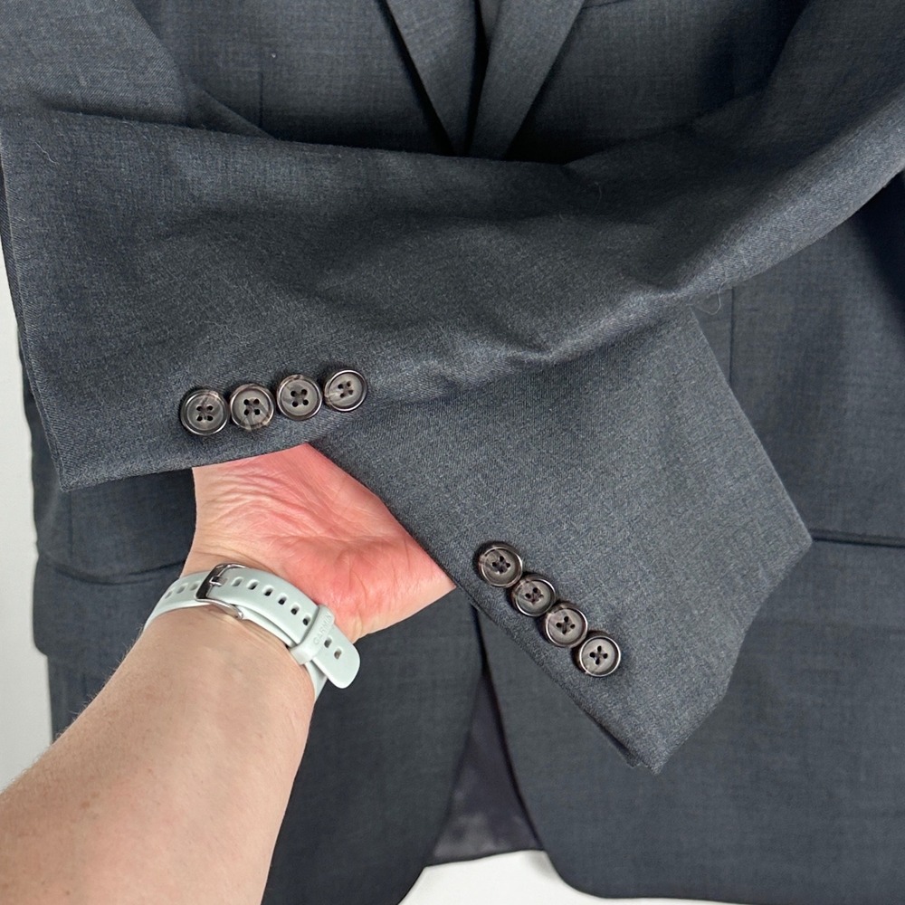 Ralph Lauren Mens Wool Blazer Sz 40R Dark Gray Professional Tailored Jacket Coat - Picture 6 of 16